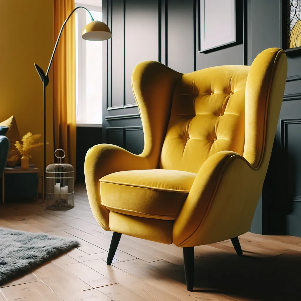 Fotel uszak żółty – niebanalny akcent Twojego wnętrza